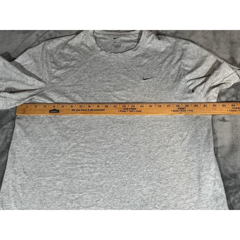 Nike Shirt Mens Large Gray Dri-FIT Lightweight Short Sleeve Training Tee - Picture 6 of 13